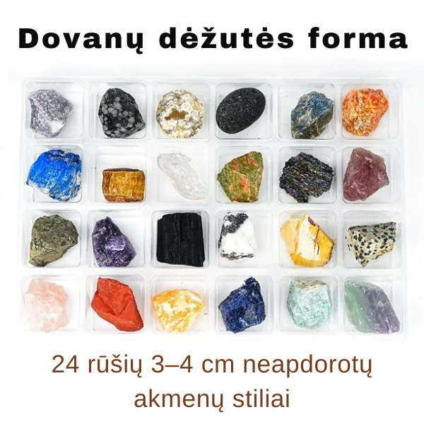 24 kristalli jõulukalender looduslike kividega