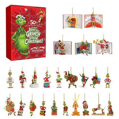 Jõulud Adventkalender Grinch ripatsitega