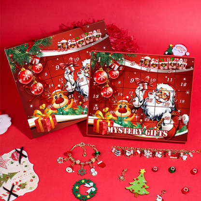 Tüdrukute advendikalender käevõrude ja ripatsitega