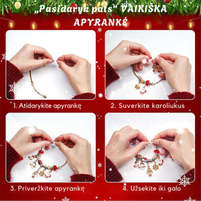 Tüdrukute advendikalender käevõrude ja ripatsitega