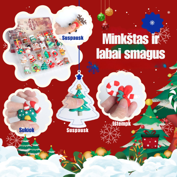 Jõulukalender 3D Squishy mänguasjadega