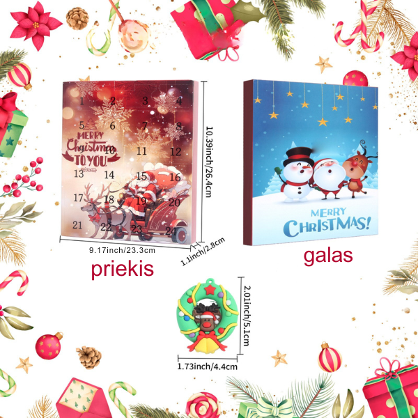 Jõulukalender 3D Squishy mänguasjadega